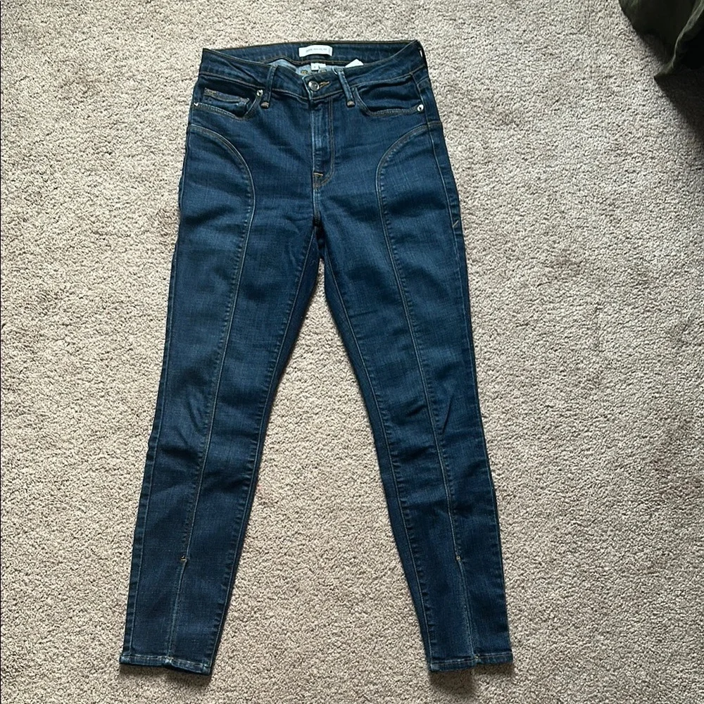 Good American Blue Straight Leg Jeans - Picture 1 of 8